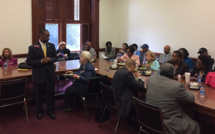 DeKalb delegates in a meeting