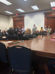 Georgia State Capitol DeKalb Delegation Meeting February 4, 2020. Neighbors Against Greenhaven and Concerned Citizens in Opposition to Greenhaven are in attendance.